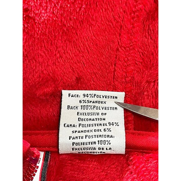 Double Diamond Womens Red Softshell Jacket S/C Polyester Spandex Blend With Hood - Picture 6 of 13